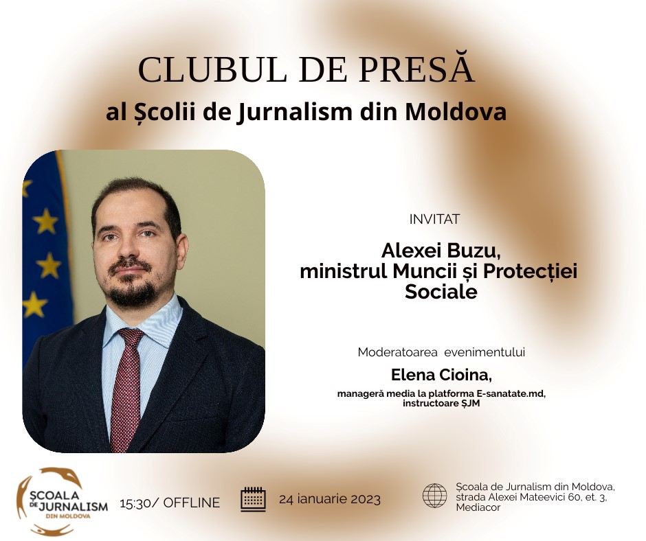 Școala de Jurnalism din Moldova invită jurnaliștii la un nou Club de Presă